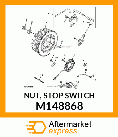 NUT, STOP SWITCH M148868