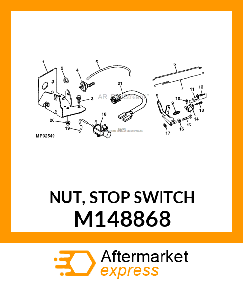 NUT, STOP SWITCH M148868