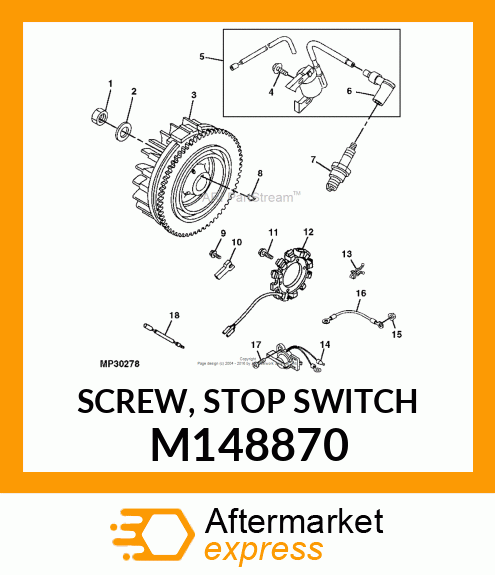 SCREW, STOP SWITCH M148870