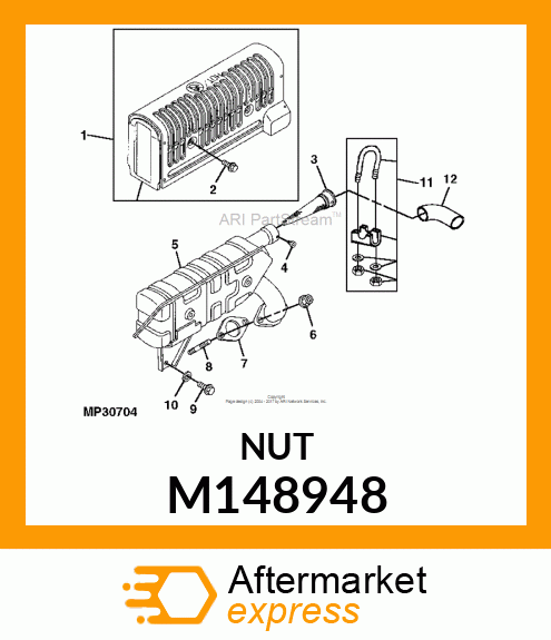 NUT, EXHAUST M148948