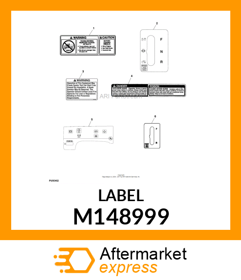 LABEL, MONITOR LIGHT DIESEL M148999