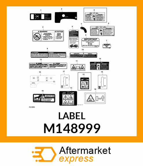 LABEL, MONITOR LIGHT DIESEL M148999