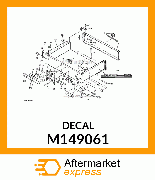 LABEL, MC519 CART SIDE M149061