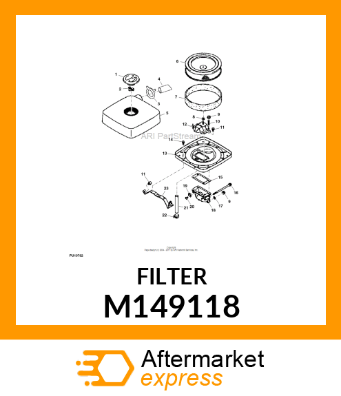 ELEMENT, AIR FILTER PAPER M149118