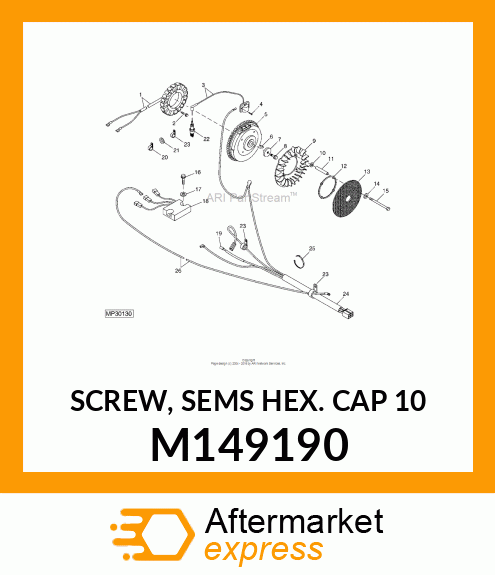 SCREW, SEMS HEX. CAP 10 M149190