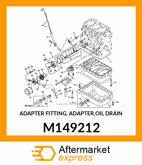 ADAPTER FITTING, ADAPTER,OIL DRAIN M149212