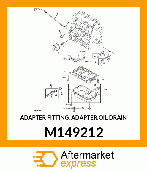 ADAPTER FITTING, ADAPTER,OIL DRAIN M149212