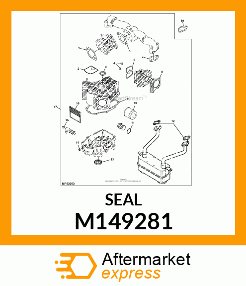 SEAL, OIL, SD 35X58X8 R HS M149281