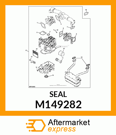 SEAL, OIL SD 35X62X8 L HS M149282