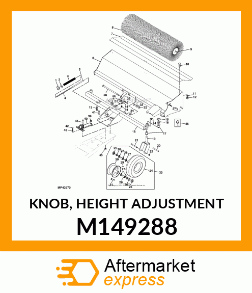 KNOB, HEIGHT ADJUSTMENT M149288