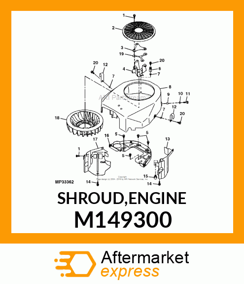 SHROUD,ENGINE M149300