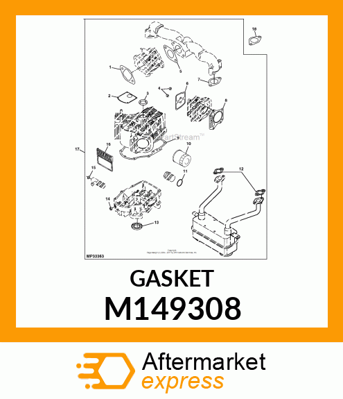 GAKSET, AIR CLEANER M149308