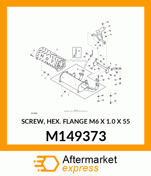 SCREW, HEX. FLANGE M6 X 1.0 X 55 M149373