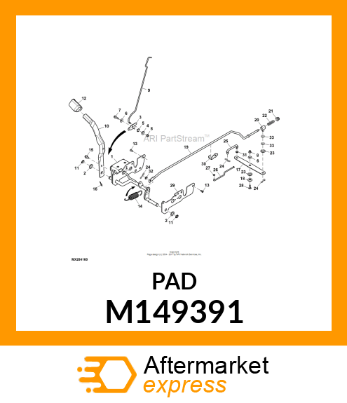 PAD, BRAKE PEDAL M149391