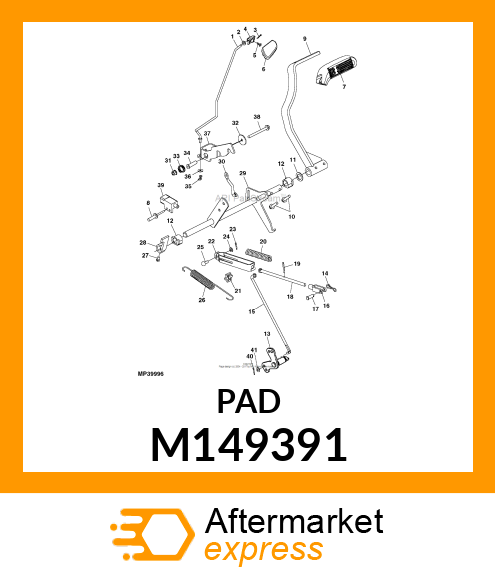 PAD, BRAKE PEDAL M149391