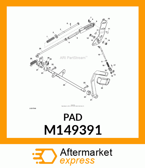 PAD, BRAKE PEDAL M149391