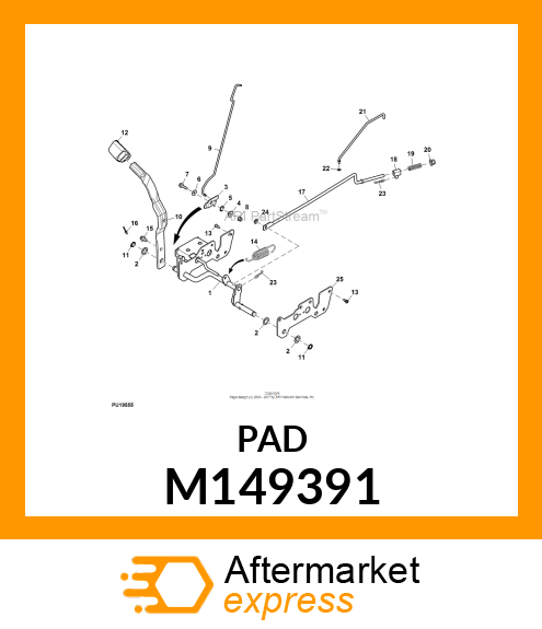 PAD, BRAKE PEDAL M149391