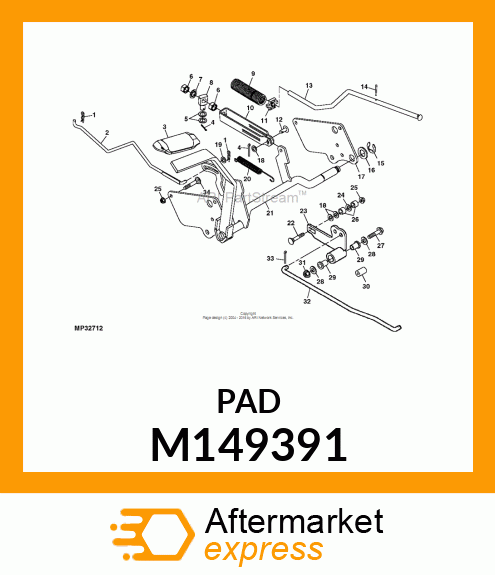 PAD, BRAKE PEDAL M149391