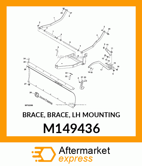 BRACE, BRACE, LH MOUNTING M149436