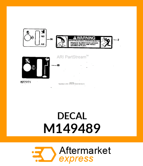 SAFETY SIGN, LABEL, WARNINGTHROWN M149489