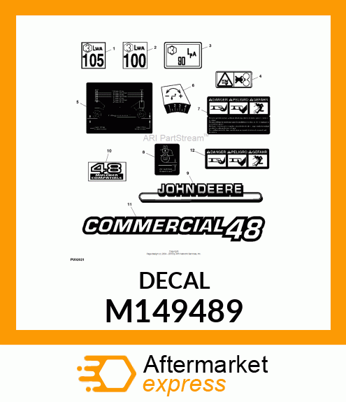 SAFETY SIGN, LABEL, WARNINGTHROWN M149489