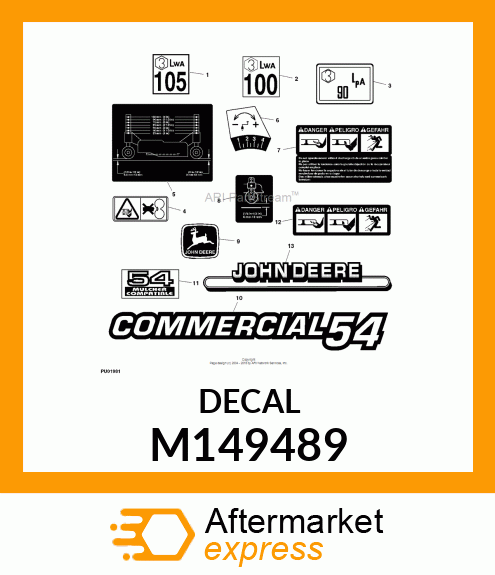 SAFETY SIGN, LABEL, WARNINGTHROWN M149489