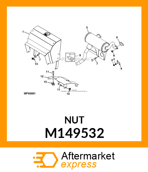 NUT,FLAT HEX M149532