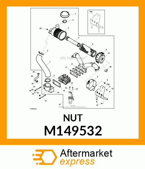 NUT,FLAT HEX M149532