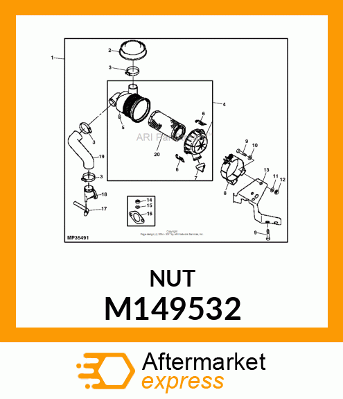 NUT,FLAT HEX M149532