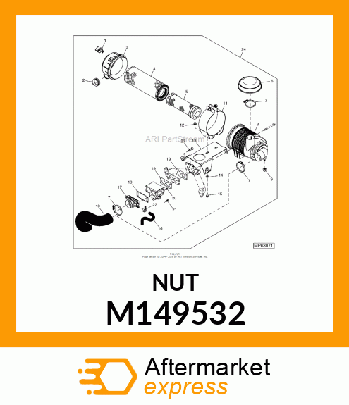 NUT,FLAT HEX M149532