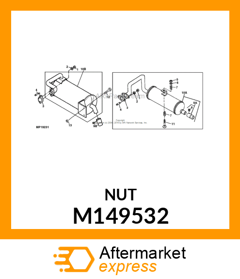 NUT,FLAT HEX M149532