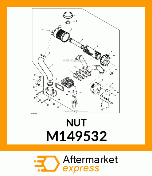 NUT,FLAT HEX M149532