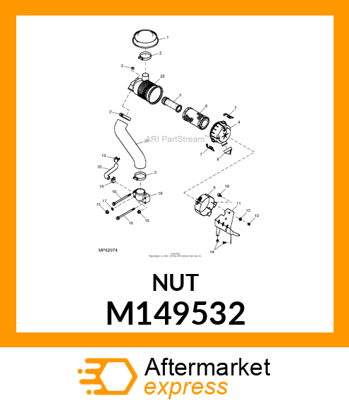 NUT,FLAT HEX M149532