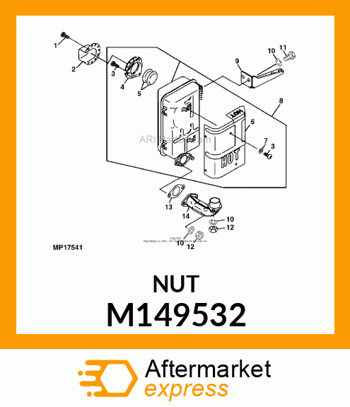 NUT,FLAT HEX M149532