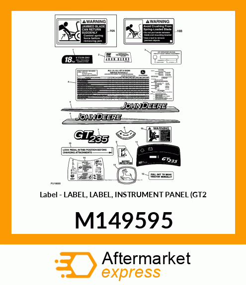 Label - LABEL, LABEL, INSTRUMENT PANEL (GT2 M149595