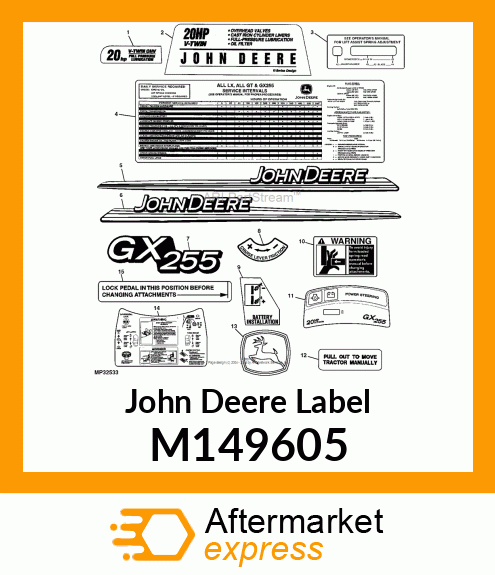 LABEL, SERVICE INTERVAL M149605