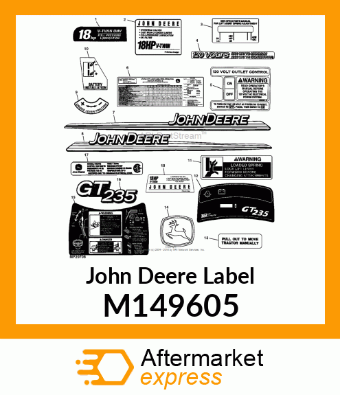 LABEL, SERVICE INTERVAL M149605