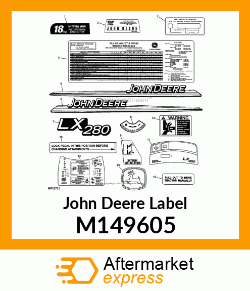 LABEL, SERVICE INTERVAL M149605