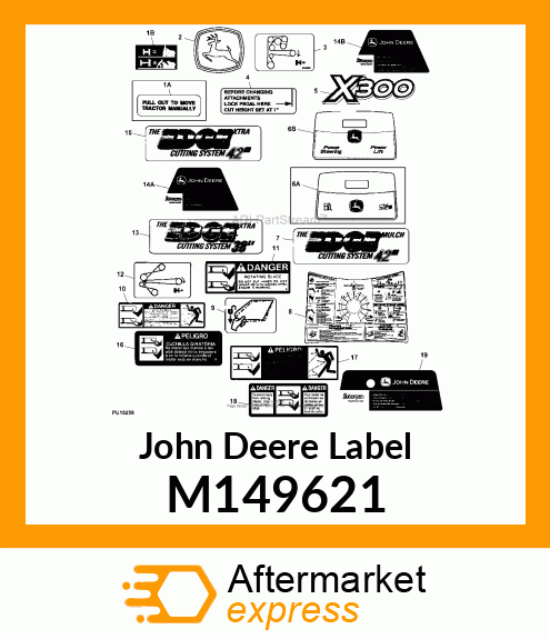 LABEL, BELT ROUTING M149621