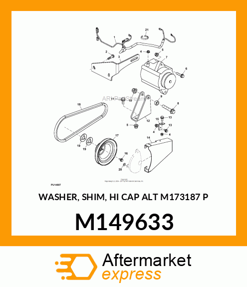 WASHER, SHIM, HI CAP ALT M173187 P M149633