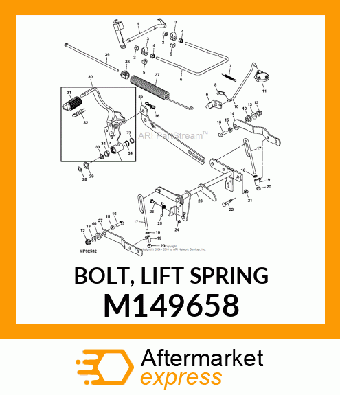 BOLT, LIFT SPRING M149658