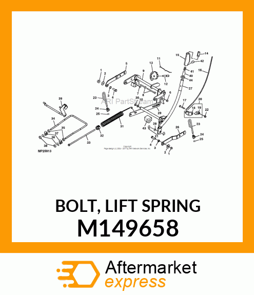 BOLT, LIFT SPRING M149658