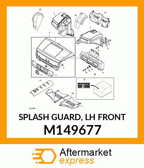 SPLASH GUARD, LH FRONT M149677