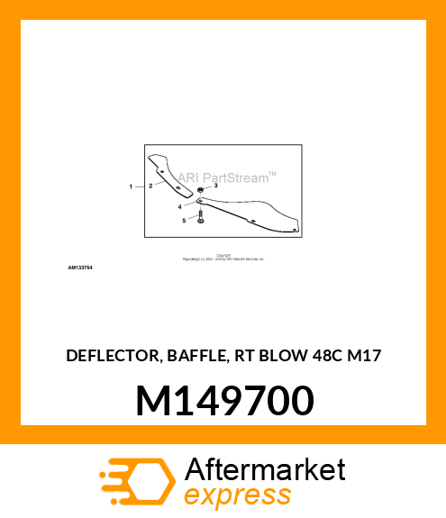 DEFLECTOR, BAFFLE, RT BLOW 48C M17 M149700