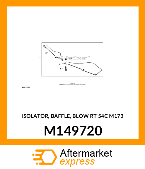 ISOLATOR, BAFFLE, BLOW RT 54C M173 M149720