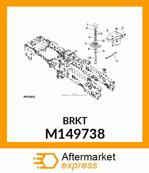 BRACKET, SUPPORT, DEPTH CAM M149738