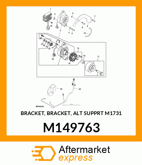 BRACKET, BRACKET, ALT SUPPRT M1731 M149763