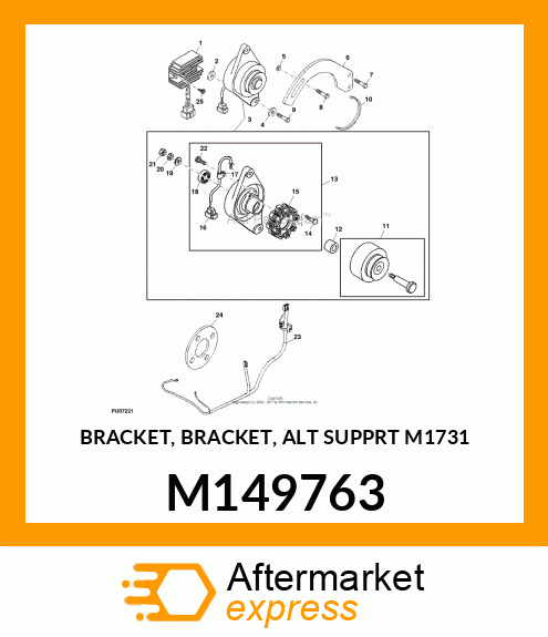 BRACKET, BRACKET, ALT SUPPRT M1731 M149763