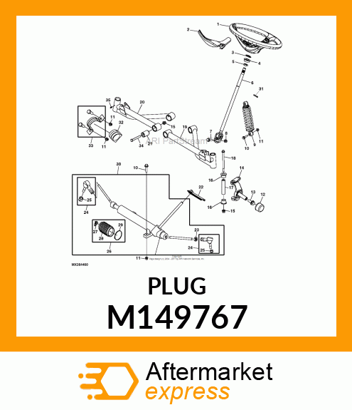 PLUG, RACK INPUT SHAFT M149767