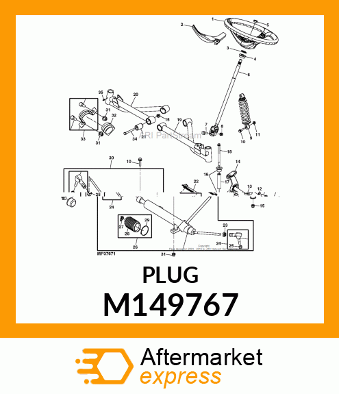 PLUG, RACK INPUT SHAFT M149767